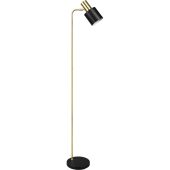 Trio Adam R41041080 zwart met messing vloerlamp