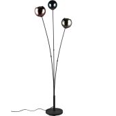 Trio Sheldon R41303017 vloerlamp met blauw groen en koperkleurig glas