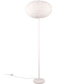 Reality Furry R41581001 witte vloerlamp met kap van pluche