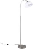 Reality Sierra R41871007 staal kleurige vloerlamp met witte kap
