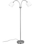 Trio Tommy R46332001 vloerlamp met witte kapjes van textiel