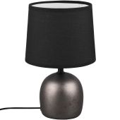 Trio Malu R50802667 antiek staal met zwart tafellampje
