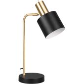 Trio Adam R51041080 zwart tafellampje met messing