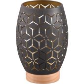 Trio Bidar R51571080 zwart met goud kleurige tafellamp