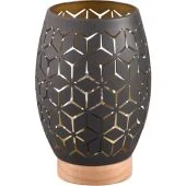 Trio Bidar R51571080 zwart met goud kleurige tafellamp