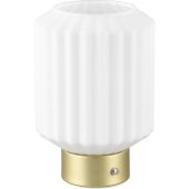 Reality Lord R57761101 mat messing met opaal glazen oplaadbare tafellamp