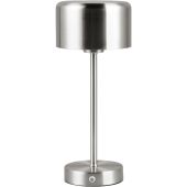 Trio Jeff R59151107 staal kleurige tafellamp op batterijen