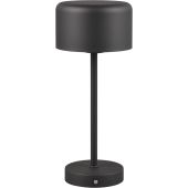 Trio Jeff R59151132 mat zwarte tafellamp op batterijen