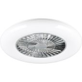 Reality Visby R62402106 wit met chroomkleurige plafondventilator