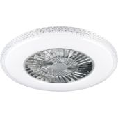 Reality Visby R62402106 wit met chroomkleurige plafondventilator