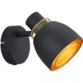 Trio Punch R80811032 zwarte spot met goud accenten