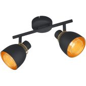 Trio Punch R80812032 zwarte spot met goud acccenten