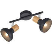 Trio Latika R81522032 zwart spot met metaal