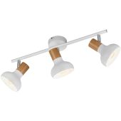 Trio Latika R81523031 witte spot met houtkleur