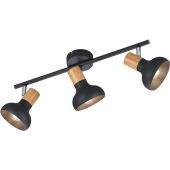 Trio Latika R81523032 zwarte spot met houtkleur
