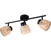 Casalum Laurent R86093032 zwarte spot met gevlochten bamboe kapjes