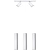 Sollux Ring SL.1098 witte hanglamp met plafondspots