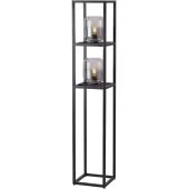 Freelight Dentro S4122SK zwarte vloerlamp met rookglas