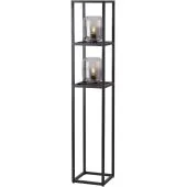 Freelight Dentro S4122SK zwarte vloerlamp met rookglas