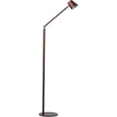 Freelight Trieste S4601K koperbruine vloerlamp met vierkant naar rond kapje en driestappen dimmer