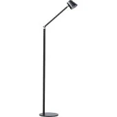Freelight Trieste S4601Z matzwarte vloerlamp met vierkant naar rond kapje en driestappen dimmer