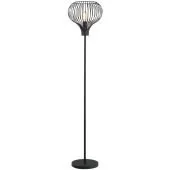 Freelight Aglio S7838Z zwarte vloerlamp met kap van dunne reepjes metaal
