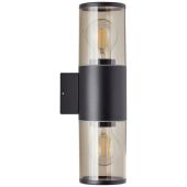 Brilliant Sergio 96473/63 mat zwarte buiten wandlamp