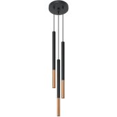 Sollux Mozaica SL.0890 zwart met koperen hanglamp