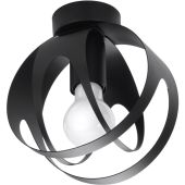 Sollux Tulos SOL1086 mat zwarte plafondlamp van metaal