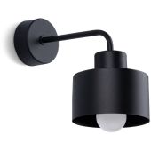 Sollux Savar SL.1129 mat zwarte wandlamp