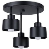 Sollux Savar SL.1131 mat zwarte plafondlamp