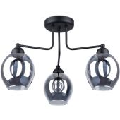 Sollux Fillan SL.1144 zwart rookglazen plafondlamp