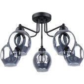 Sollux Fillan SL.1145 zwart rookglazen plafondlamp