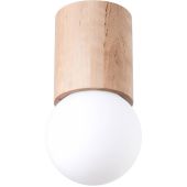 Sollux Boomo SL.1191 houten plafondlamp met wit glas