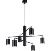Sollux Lemmi SL.1207 zwarte kroonluchter met zes GU10