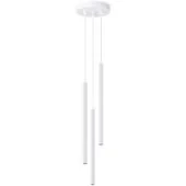 Sollux Arche SL.1340 wit geribbelde buis hanglamp