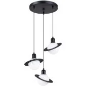 Sollux Hyperion SL.1359 zwarte hanglamp planeten
