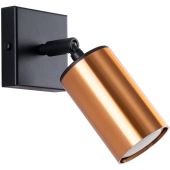 Sollux WInx SL.1374 koperen spot met zwarte wandplaat