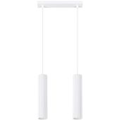 Sollux Karbon SL.1536 wit geribbelde hanglamp