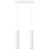 Sollux Karbon SL.1536 wit geribbelde hanglamp