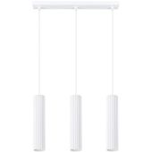 Sollux Karbon SL.1537 wit geribbelde hanglamp