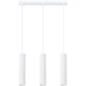 Sollux Karbon SL.1537 wit geribbelde hanglamp