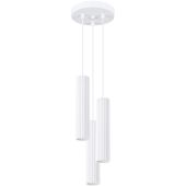 Sollux Karbon SL.1538 wit geribbelde hanglamp