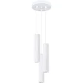 Sollux Karbon SL.1538 wit geribbelde hanglamp