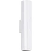 Sollux Karbon SL.1539 wit geribbelde updown wandlamp
