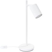Sollux Karbon SL.1548 witte tafellamp van geribbeld aluminium
