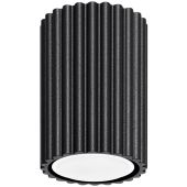 Sollux Karbon SL.1568 zwarte geribbelde plafondlamp