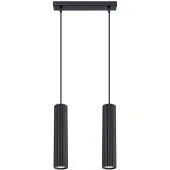 Sollux Karbon SL.1574 zwart geribbelde hanglamp