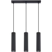 Sollux Karbon SL.1575 zwart geribbelde hanglamp