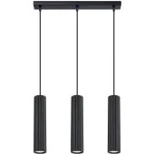 Sollux Karbon SL.1575 zwart geribbelde hanglamp